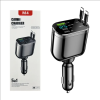 5_in_1_Super_Fast_Charging_Dua_Image_1 (1) 5 in 1 Super Fast Charging Dual Pull Out Retractable Car Charger 12 24V Output TYPE C Car Adapters with QC 3.0 Function