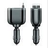 5_in_1_Super_Fast_Charging_Dua_Image_6 5 in 1 Super Fast Charging Dual Pull Out Retractable Car Charger 12 24V Output TYPE C Car Adapters with QC 3.0 Function